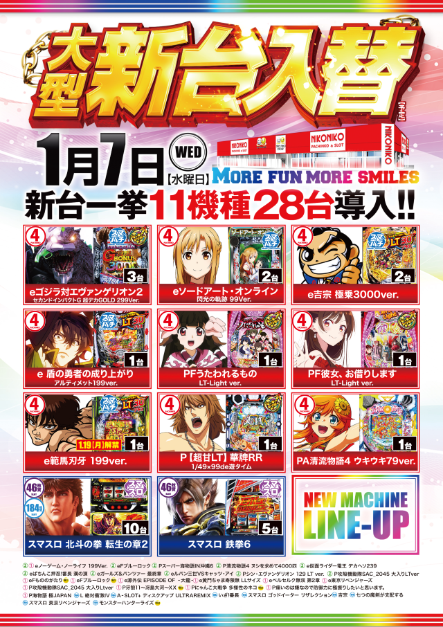 1月新台入替　縦