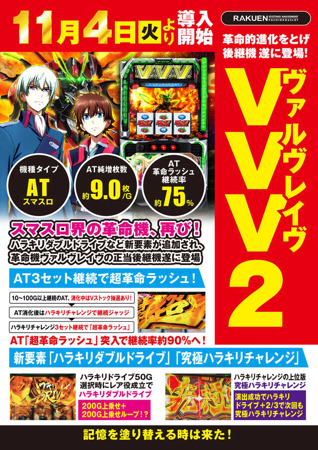 【スロット】Lパチスロ 革命機ヴァルヴレイヴ2 新聞風ポスター