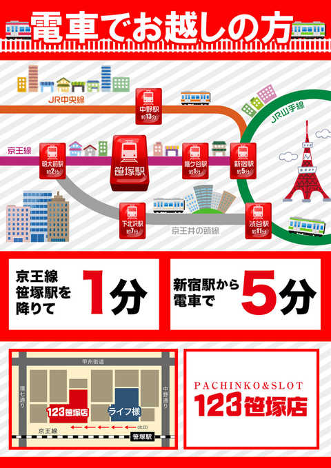 123笹塚店 | P-WORLD