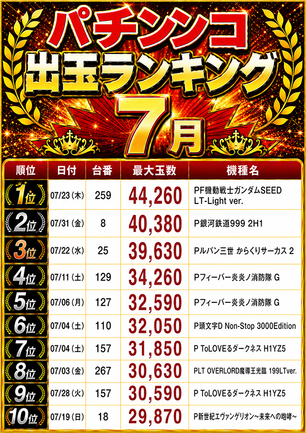 パチンコランキング