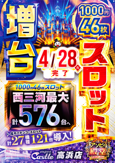 プレイランドキャッスル高浜店　GRAND OPEN 入場抽選券 2日分 プレイランドキャッスル高浜店 | P-WORLD