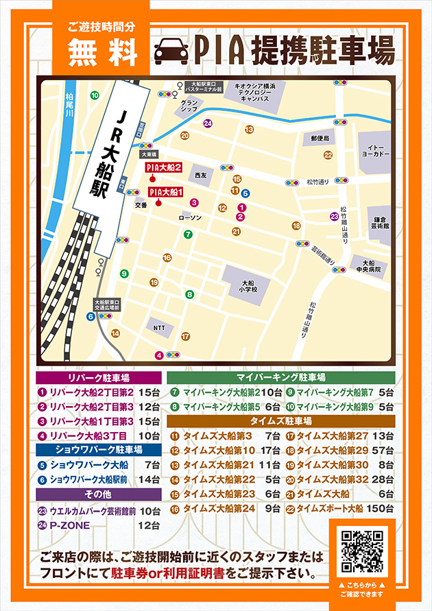 提携駐車場のご案内