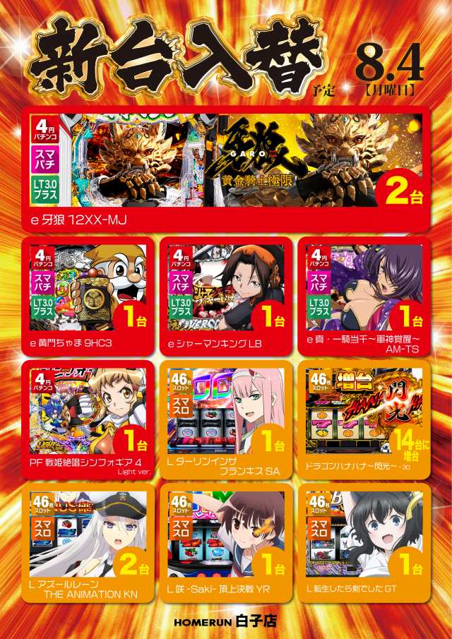 ８月４日新台