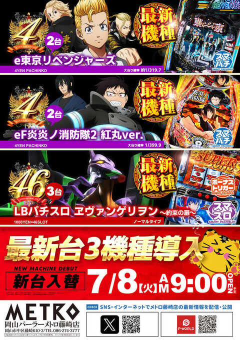 岡山パーラーメトロ藤崎店 | P-WORLD